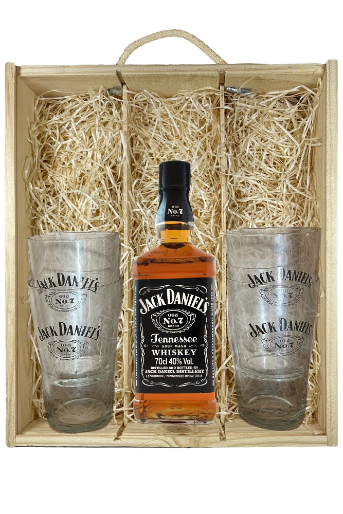 Jack Daniels Bourbon Gift Set with Personalised Glass - Crate Drop