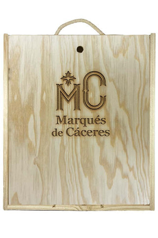 Caja regalo Marques de Cáceres con copas - DISEVIL
